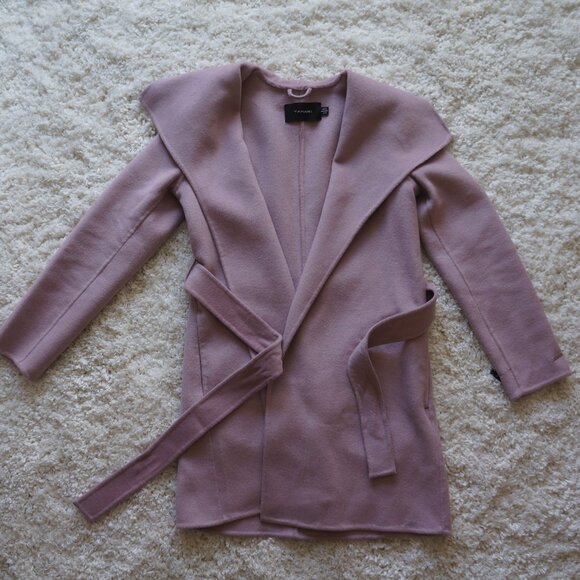 Tahari Pink Wrap Coat Size S - Picture 1 of 2